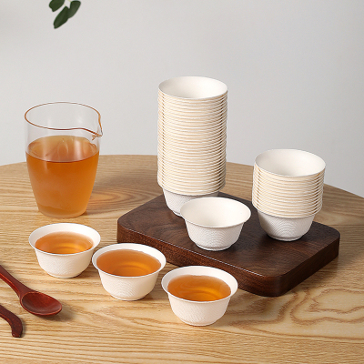 [补贴10%]一次性功夫茶杯品茗杯小号品茶杯水杯环保稻壳杯子茶碗功夫茶纸杯