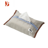 三维工匠莫语 桌面抽纸收纳袋 ins风客厅家用薄款抽纸盒春夏款餐桌纸巾盒 纯净灰