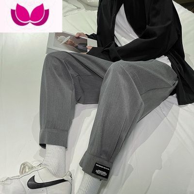 七斓高级感炸街裤子男款ins痞帅西裤ulzzang裤子束脚工装休闲长裤