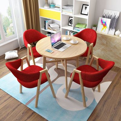 售楼处接待洽谈桌椅组合现代简约创意办公休闲阳台会客咖啡小圆桌