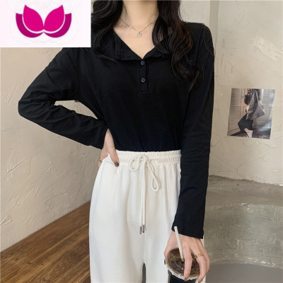 七斓2023新款早春季复古灰色长袖打底衫女内搭薄款t恤显瘦高级感上衣