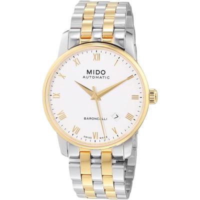 Mido瑞士手表 贝伦赛丽系列男士长动能自动机械表 罗马时标休闲腕表