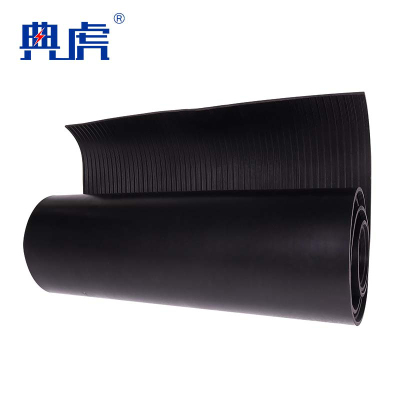 典虎 绝缘橡胶垫 黑色条纹8mm*1m*5m 卷