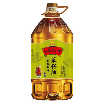金龙鱼外婆乡小榨巴蜀风味菜籽油5L非转压榨 食用油炒菜烹饪煎炸家庭装桶装