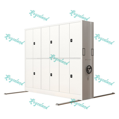 洛诗莲 电动密集架移动档案柜钢制轨道密集柜 一列3组