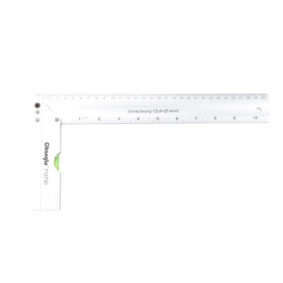 长鹿 铝合金带水泡角尺 500mm