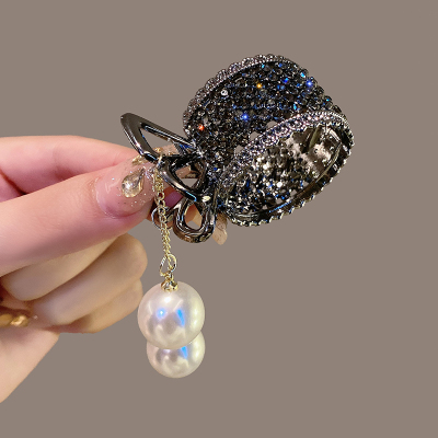 高马尾神器流苏珍珠丸子头抓夹固定马尾扣发夹后脑勺爪夹头饰发卡送女朋友老婆情人节七夕生日礼物