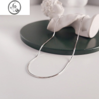 JiMi细链条通体925欧货银银项链女夏防过敏蛇骨链可叠戴锁骨链ins小众