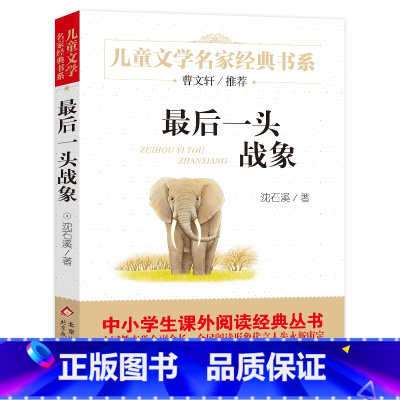 [正版] 后一头战象 沈石溪动物小说系列 儿童文学书籍8-9-10-12-15岁青少年读物三四五六年级课外书 中小学生