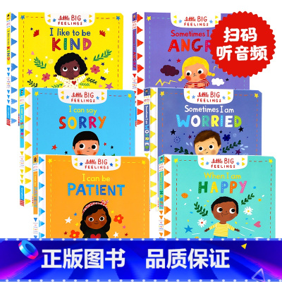 [正版]Little Big Feelings儿童情绪管理情商培养绘本6册 英文原版 I Can be Happy/K