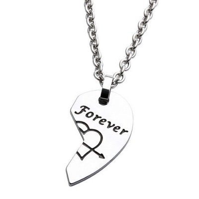 梦克拉Mkela 钨金吊坠 心相连 饰品 情侣款可选 心形