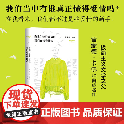当我们谈论爱情时我们在谈论什么(雷蒙德·卡佛 经典成名作,村上春树、五条 雷蒙德·卡佛 南海出版公司 正版书籍
