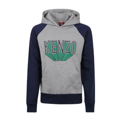 高田贤三(Kenzo)纯棉加绒运动卫衣男套头休闲保暖连帽百搭潮牌宽