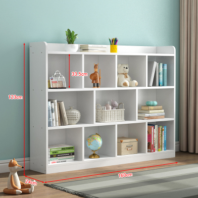 质凡储物柜多层收纳置物架书架落地书柜自由组合格子柜置物架矮柜储物柜子