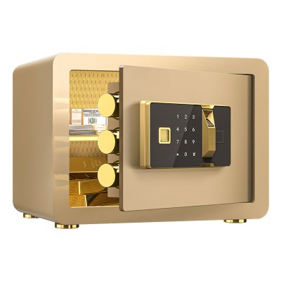 鑫星奈 XXN4060627 全钢实心保险柜办公防盗保险箱 高30cm金色指纹款