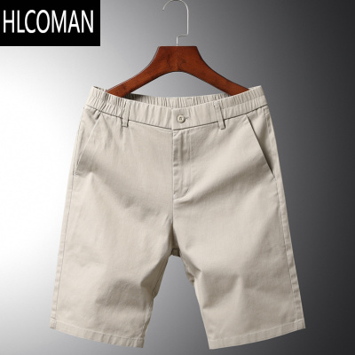 HLCOMAN休闲短裤男夏季薄款穿皮带五分裤男士中裤修身弹力裤子男西裤