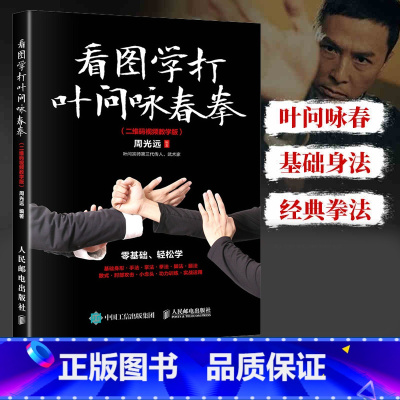 [正版]看图学打叶问咏春拳书 武功秘籍真书武术书籍基础功夫身法与格斗拳法教程健身书籍