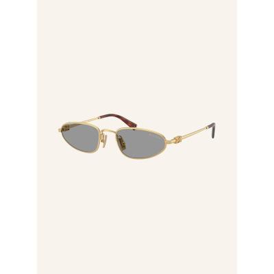 miu miu/缪缪女士椭圆形金框玳瑁纹UV滤光防紫外线太阳镜