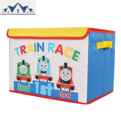 儿童玩具收纳箱卡通桌面整理箱可折叠可爱宝宝衣物储物盒子牛津布 三维工匠