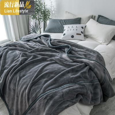 珊瑚绒毯子冬季加厚保暖法兰绒毛毯夏季学生单人薄款双人空调被子 三维工匠