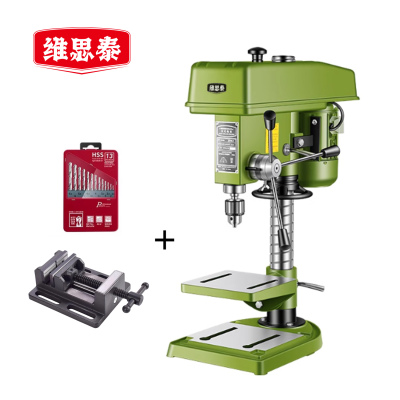 维思泰 台钻调速台式钻铣床钻攻一体机 380V/550W/Z516+平口钳 台