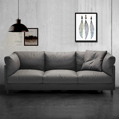 北欧布艺沙发组合可拆洗轻奢家具现代小户型三人乳胶沙发客厅整装