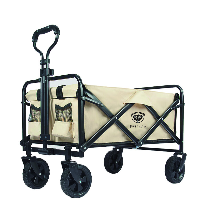 MAKI zaza户外推车折叠大号营地车露营推车大容量聚拢款野营 户外便携折叠式营地拉车(5寸)