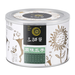 三胖蛋 原味瓜子 218g*1罐 内蒙特产休闲零食坚果炒货葵花籽白罐款