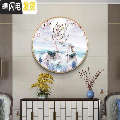 三维工匠2020年新款5D钻石画满钻客厅十字绣2019手工自己发财鹿点 [满钻]80*80cm多30钻量、免费补钻一次