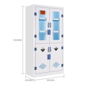 易企采 办公家具pp柜酸碱柜耐腐蚀化学品柜危险品储存柜试剂柜4门PP药品柜