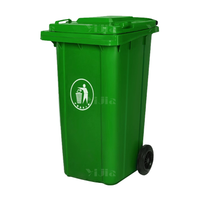 翌嘉YJ4122108 户外分类垃圾桶环卫垃圾桶 240L绿色带轮挂车款