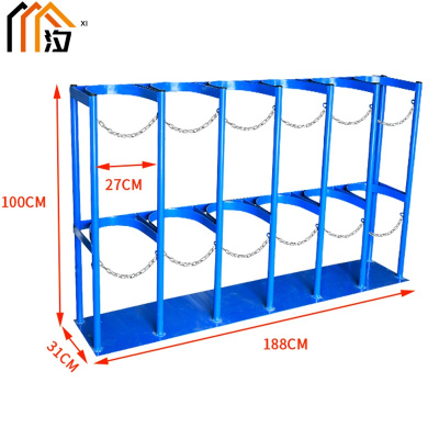 汐气瓶固定防倾倒装置钢瓶支架六瓶个