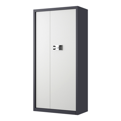 乙壬指纹电子保密柜钢制密码文件柜档案柜办公柜矮柜保密资料柜通门灰白色:国保密码锁