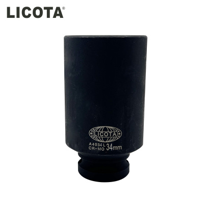 力可达(LICOTA)1/2六角公制风动长套筒34mm A4034L 个