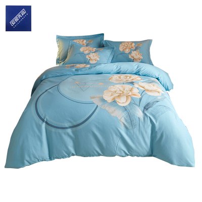 安居先森焕彩喷气全棉印花单人床三件套活性印染C1710