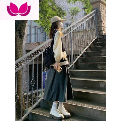 七斓女装温柔茶系穿搭早春装搭配一整套法式连衣裙子茶里茶气套装