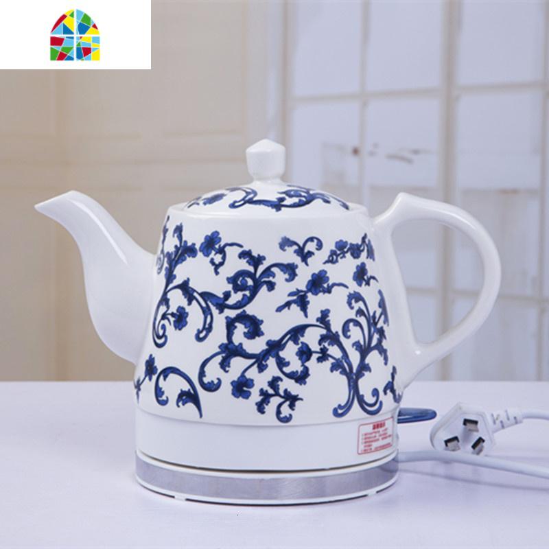 景德镇陶瓷电热水壶青花烧水壶泡茶煮水壶日用家用茶瓷壶自动断电 FENGHOU 1.2L青花缠枝莲