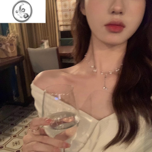 JiMi[蜜桃茶]满天星珍珠项链轻奢小众设计感锁骨链2023新款颈链 珍珠项链