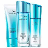(PROYA)珀莱雅套装护肤套装 水漾芯肌洁水乳倍润型 洁面120g+水150ml+乳液120ml 保湿补水新老款随机发