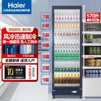 海尔冰柜超市饮料冷藏展示柜冰柜冷藏展示柜保鲜无霜风冷冷藏超市展示柜冰箱SC-607E大单门