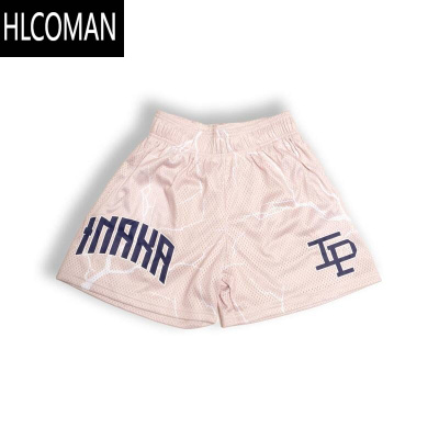 HLCOMAN美式潮牌休闲运动跑步健身篮球裤男女夏季四分不过膝宽松短裤