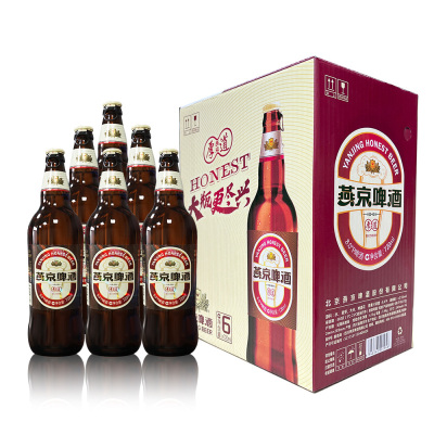 [KS]燕京啤酒厚道8度黄啤720ML*6瓶整箱玻璃瓶啤酒特价批发