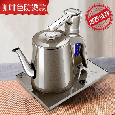 容声Ronshen全自动上水壶电热烧水壶家用茶台一体泡茶具专用电磁炉套装器 咖啡色双层