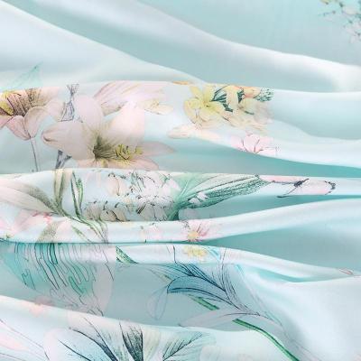 美帮汇家纺天丝丝滑四件套冰丝小清新床单被套床上用品欧式四件套