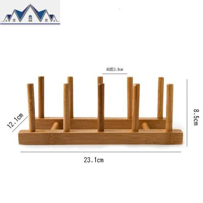 厨房多功能餐具沥水碗碟架单层木滴水碗架收纳整理置物盘架子 三维工匠收纳层架