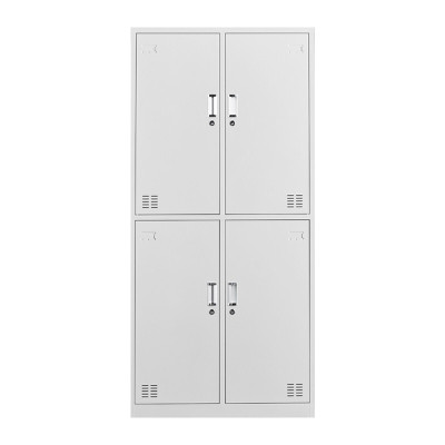格具(GEJU) 更衣柜多门柜带锁铁皮柜浴室健身储物柜员工宿舍鞋柜碗柜子 四门更衣柜