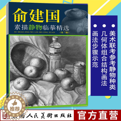 [醉染正版]俞建国素描静物临摹精选第三版 步骤图器皿蔬菜水果静物素描入门临摹基础绘画方法自学名师指导美术联考艺考参考静物