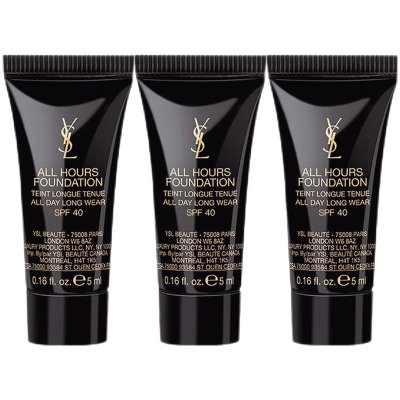 圣罗兰(YSL)恒久粉底液ln4小样5ml*3瓶遮瑕油皮不脱妆持妆遮瑕无瑕哑光