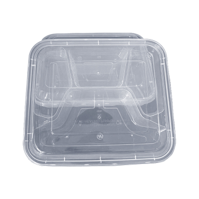 优诗提念YSTN-BXH010四格餐盒 150套/箱(计价单位:箱)透明色