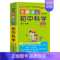 科学 初中通用 [正版]新2024图解速记初中语文数学英语物理化学地理生物历史道德与法治文言文古诗文单词词汇语法科学全套
